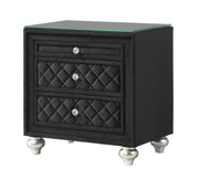 Crown Mark Cameo Black Night Stand