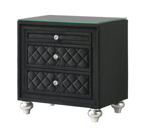 Crown Mark Cameo Black Night Stand