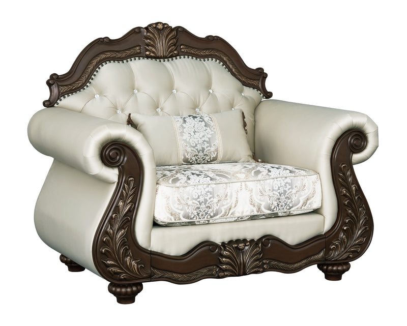Acme Furniture Pierce Beige Chair with Pillow