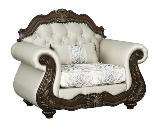 Acme Furniture Pierce Beige Chair with Pillow
