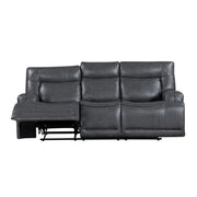 New Classic Furniture Titan Gray Sofa with Dual Recliner