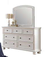 Home Elegance Laurelin White Dresser and Mirror