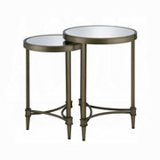 Acme Furniture Aditya Antique Brass Nesting Table Set