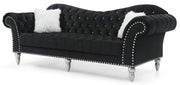 Glory Furniture Wilshire Black Velvet Sofa