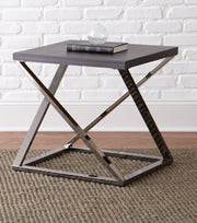 Steve Silver Aegean Black Nickel End Table
