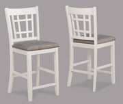 2 Crown Mark Hartwell Chalk Grey Counter Height Chairs