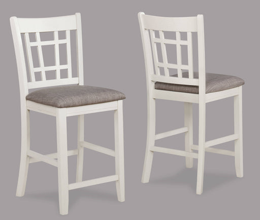 2 Crown Mark Hartwell Chalk Grey Counter Height Chairs