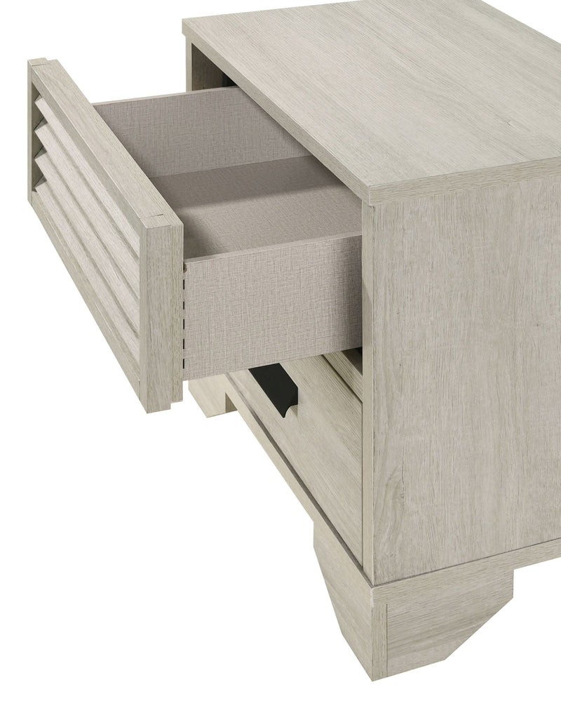 Crown Mark Sarter White Night Stand