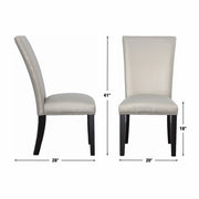 Steve Silver Camila White Black 7pc Square Dining Set