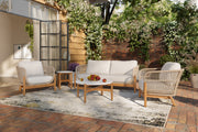 New Classic Furniture Solstice Beige 3pc Outdoor Seating Set