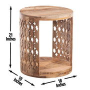 Steve Silver Brinley Natural Round End Table