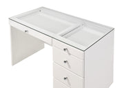 Crown Mark Morgan White Vanity Desk