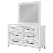 Coaster Furniture Marielle Distressed White Dresser with Mirror