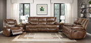 Home Elegance Ellicott Brown 3pc Living Room Set