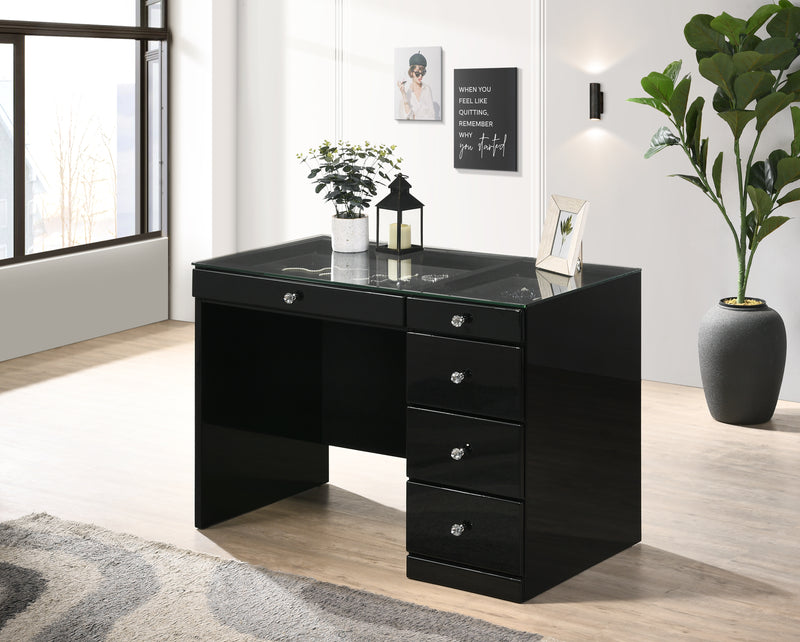 Crown Mark Morgan White Vanity Desk