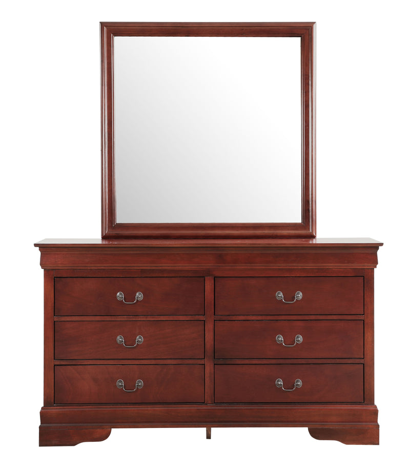 Glory Furniture Louis Phillipe Cappuccino Dresser and Mirror