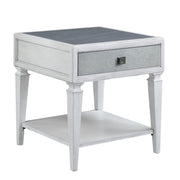 Acme Furniture Katia Rustic Gray Weathered White End Table