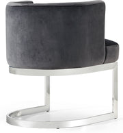 Meridian Furniture Gianna Grey Velvet Chrome Dining Chair
