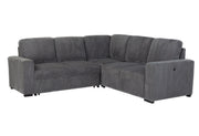 Global Furniture U2660 Grey Sectional without Chaise and Pullout
