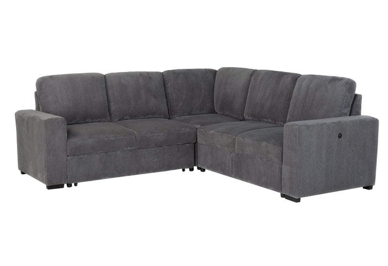 Global Furniture U2660 Grey Sectional without Chaise and Pullout