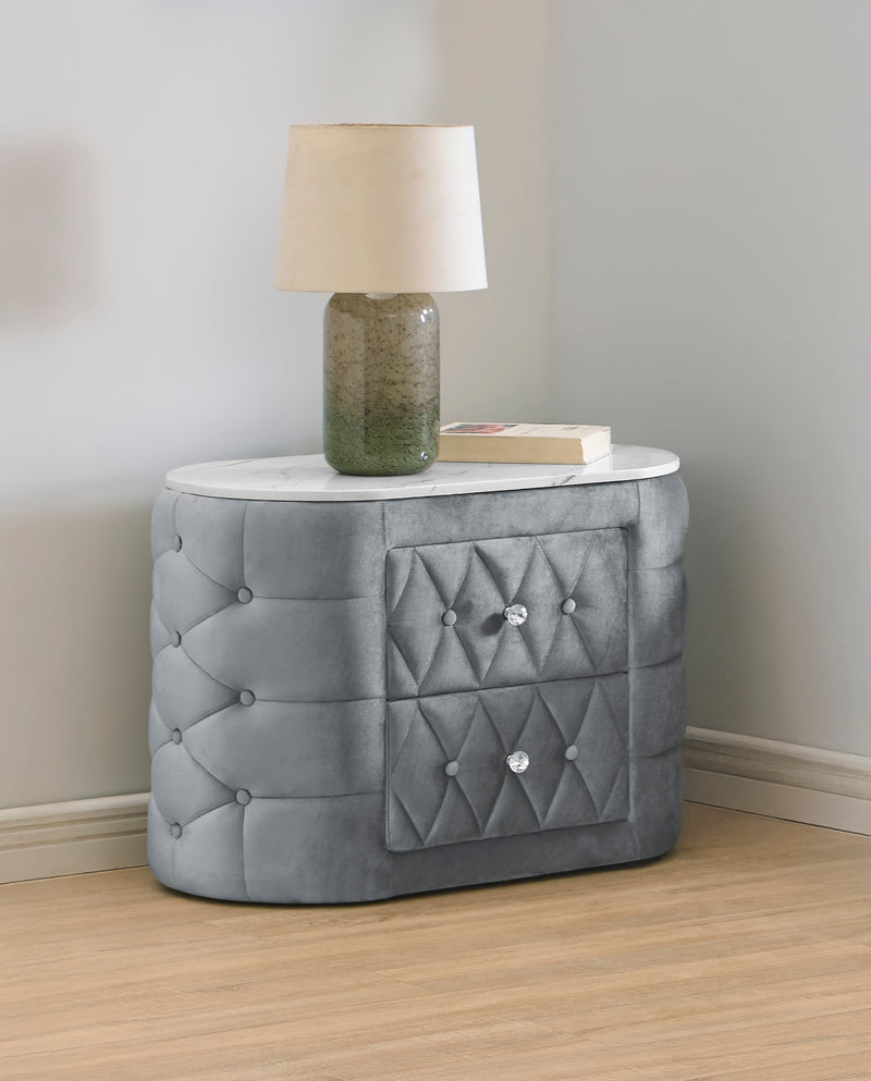 Crown Mark Natalia Black Night Stand