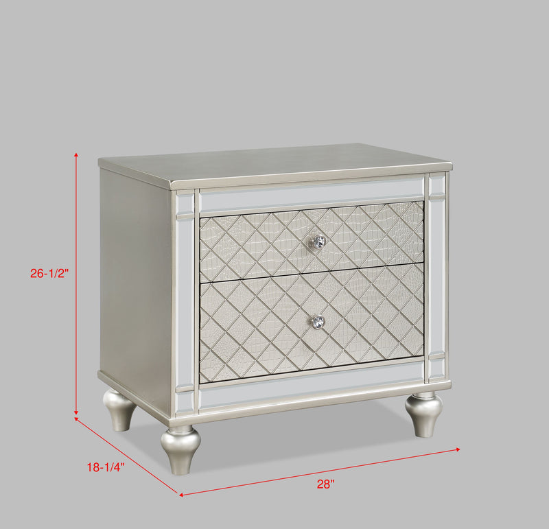 Crown Mark Cristian Champagne Night Stand