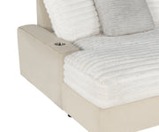 Global Furniture U8291 Grey Lounger Sofa with USB