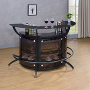 Coaster Furniture Dallas Black 3pc Bar Cabinet