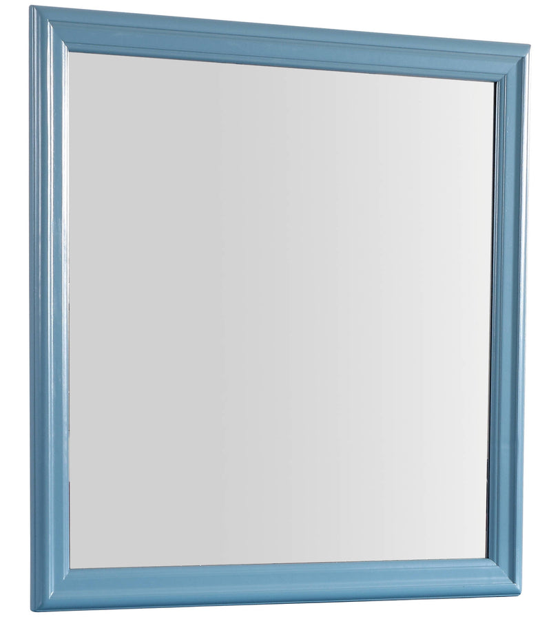 Glory Furniture Louis Phillipe Teal Dresser and Mirror