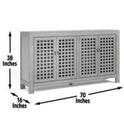 Steve Silver Rio Grey 4 Door Accent Cabinet