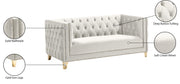 Meridian Furniture Michelle Cream Velvet Loveseat