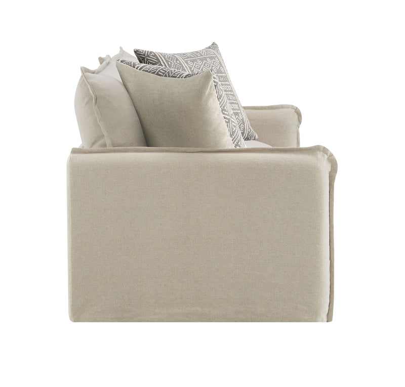 Acme Furniture Upendo Beige Loveseat with 2 Pillows