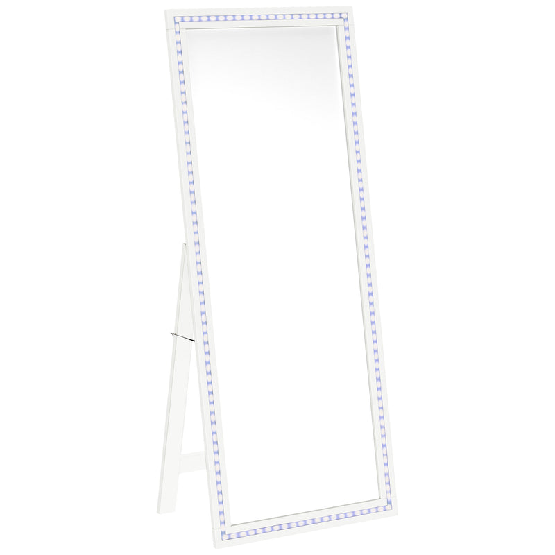 Coaster Furniture Windrose White LED Standing Mirror