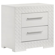 Coaster Furniture Ives White High Gloss Nightstand