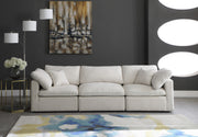 Meridian Furniture Plush Cream Velvet Modular Sofa