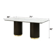 Acme Furniture Clayten White Espresso Dining Table
