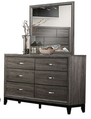 Home Elegance Davi Gray Dresser and Mirror