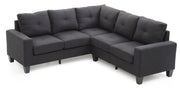 Glory Furniture Newbury Black Fabric Sectional
