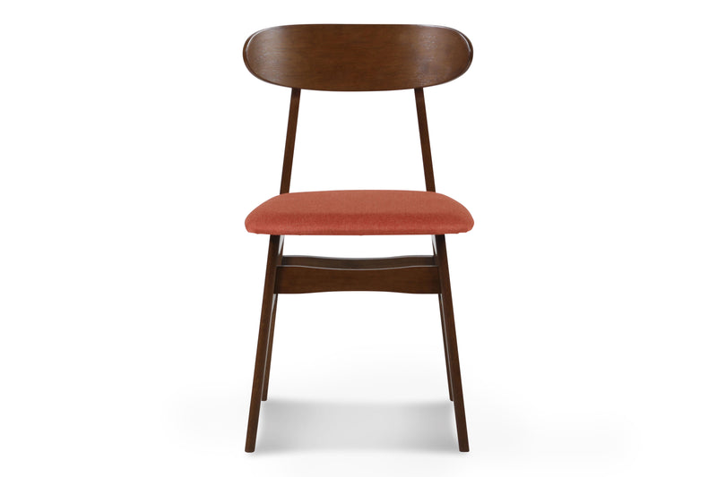 2 New Classic Furniture Morocco Walnut Orange Dining Chairs