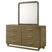 Coaster Furniture Amsbury Nutmeg Brown 6 Drawer Dresser and Mirror