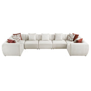 Home Elegance Franz Beige Fabric 7pc Modular Sectional