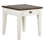 Steve Silver Cayla Dark Oak White End Table