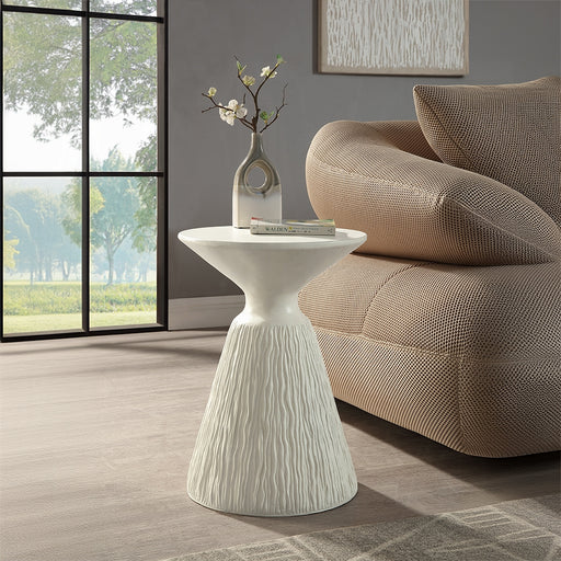 Acme Furniture Duane Natural White Accent Table