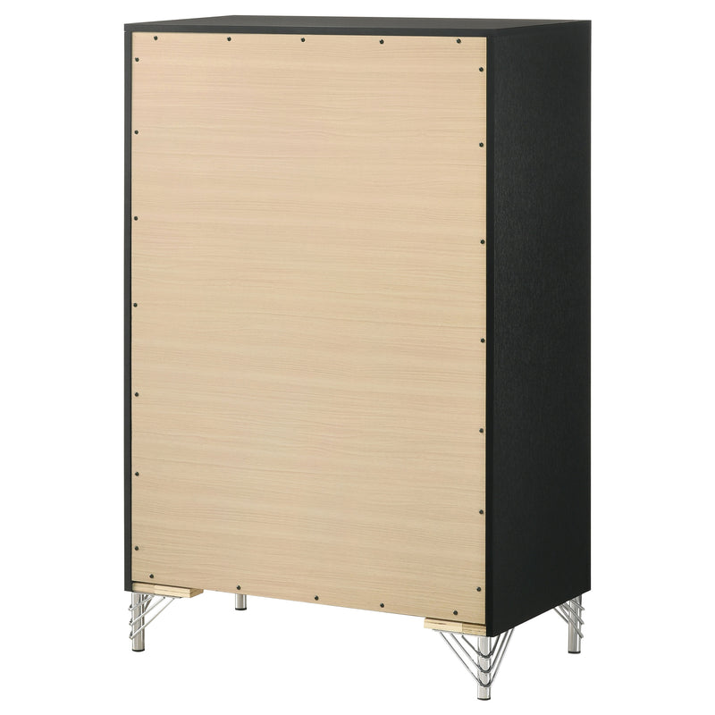 Coaster Furniture Lucia Black 5 Drawer Chest