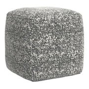 Steve Silver Nahara Black Boucle Woven Square Pouf