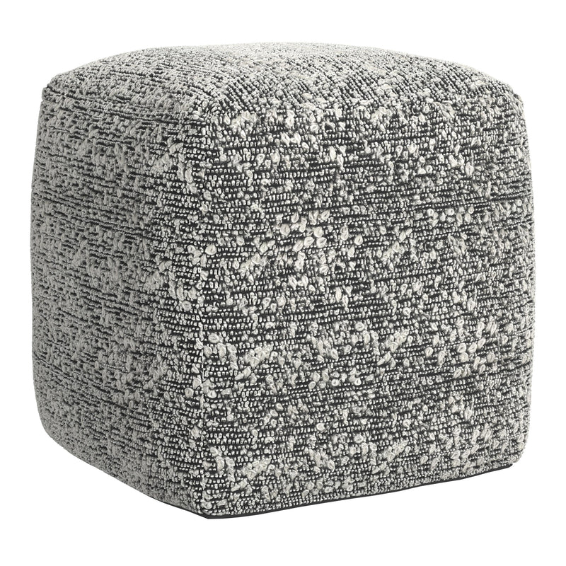 Steve Silver Nahara Black Boucle Woven Square Pouf