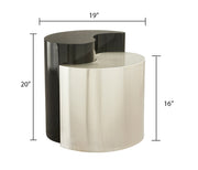 Galaxy Home Ying Yang Black Gold End Table