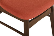 2 New Classic Furniture Morocco Walnut Orange Dining Chairs