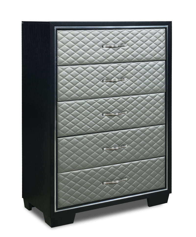 New Classic Furniture Luxor Black Silver Chest