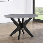 Steve Silver Amy Gray Faux Marble Round Dining Table